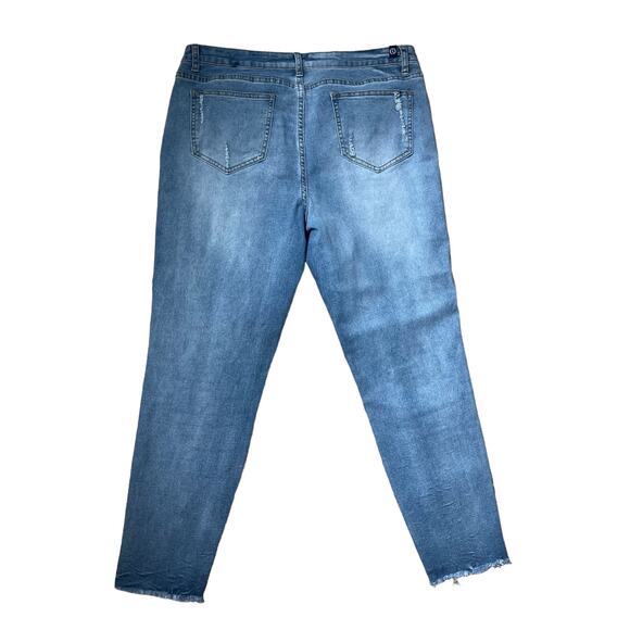 One Republic For All Distressed Leopard Inlay Jeans Women’s Size 16 - Picture 4 of 5